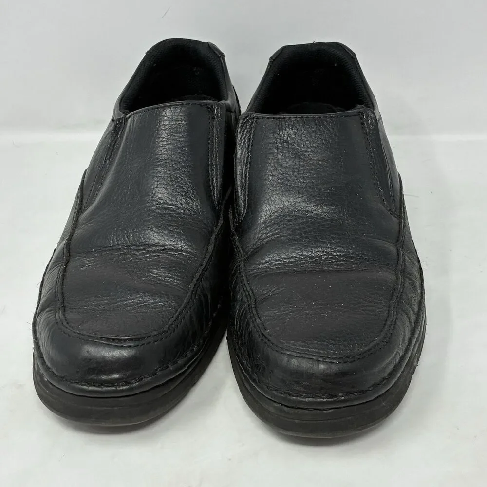 G. H. Bass Samuel Shoes Mens Black Leather Slip On Slide On Loafers 9 M Casual